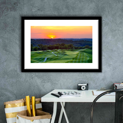 The Pete Dye Course At French Lick, Goft Art Print, Framed Art Print White Border Wall Decor