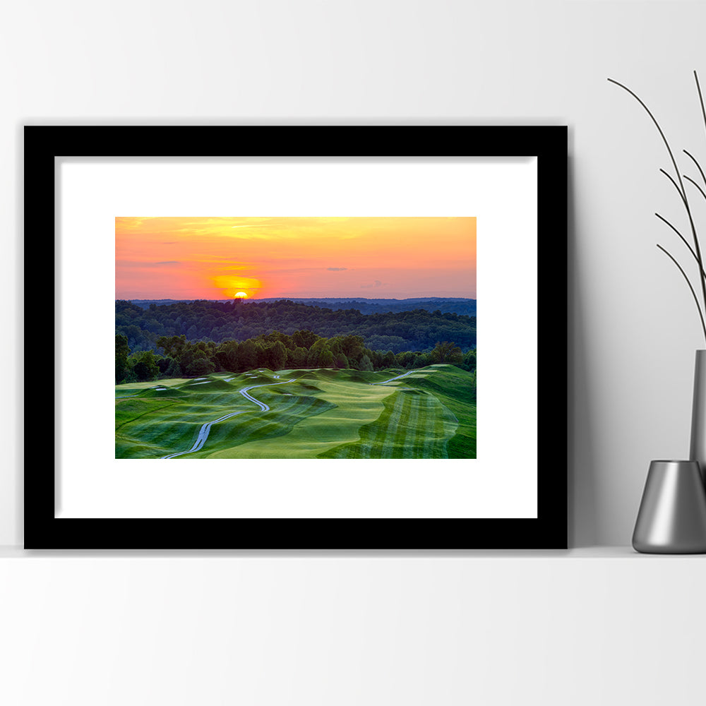 The Pete Dye Course At French Lick, Goft Art Print, Framed Art Print White Border Wall Decor