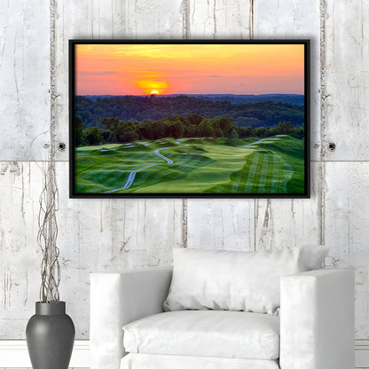 The Pete Dye Course At French Lick, Floating Framed Canvas Print Wall Art