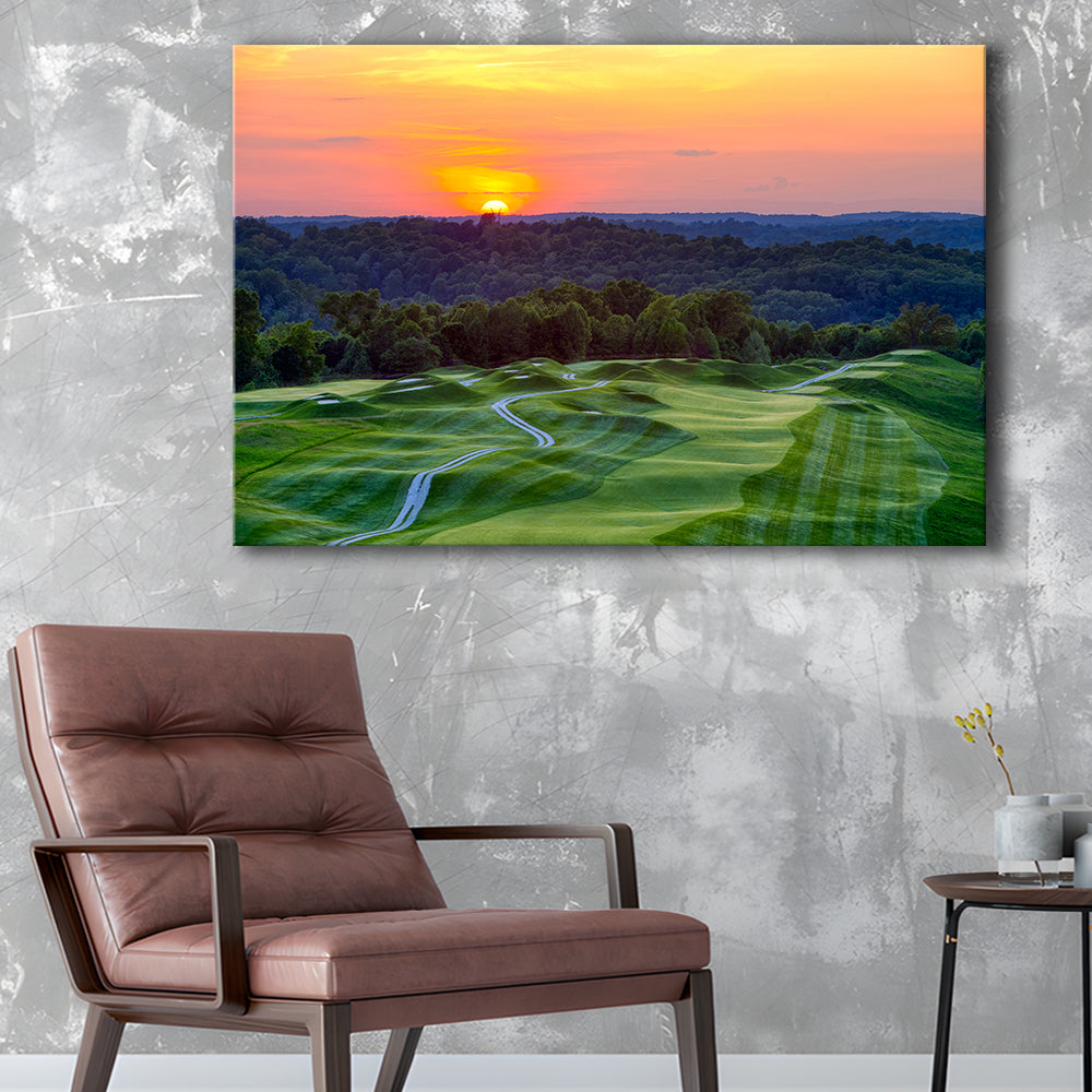 The Pete Dye Course At French Lick, Golf Art Print,Gifts Golf Lover