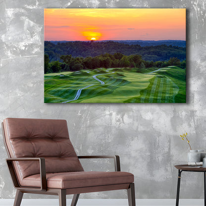 The Pete Dye Course At French Lick, Golf Art Print,Gifts Golf Lover
