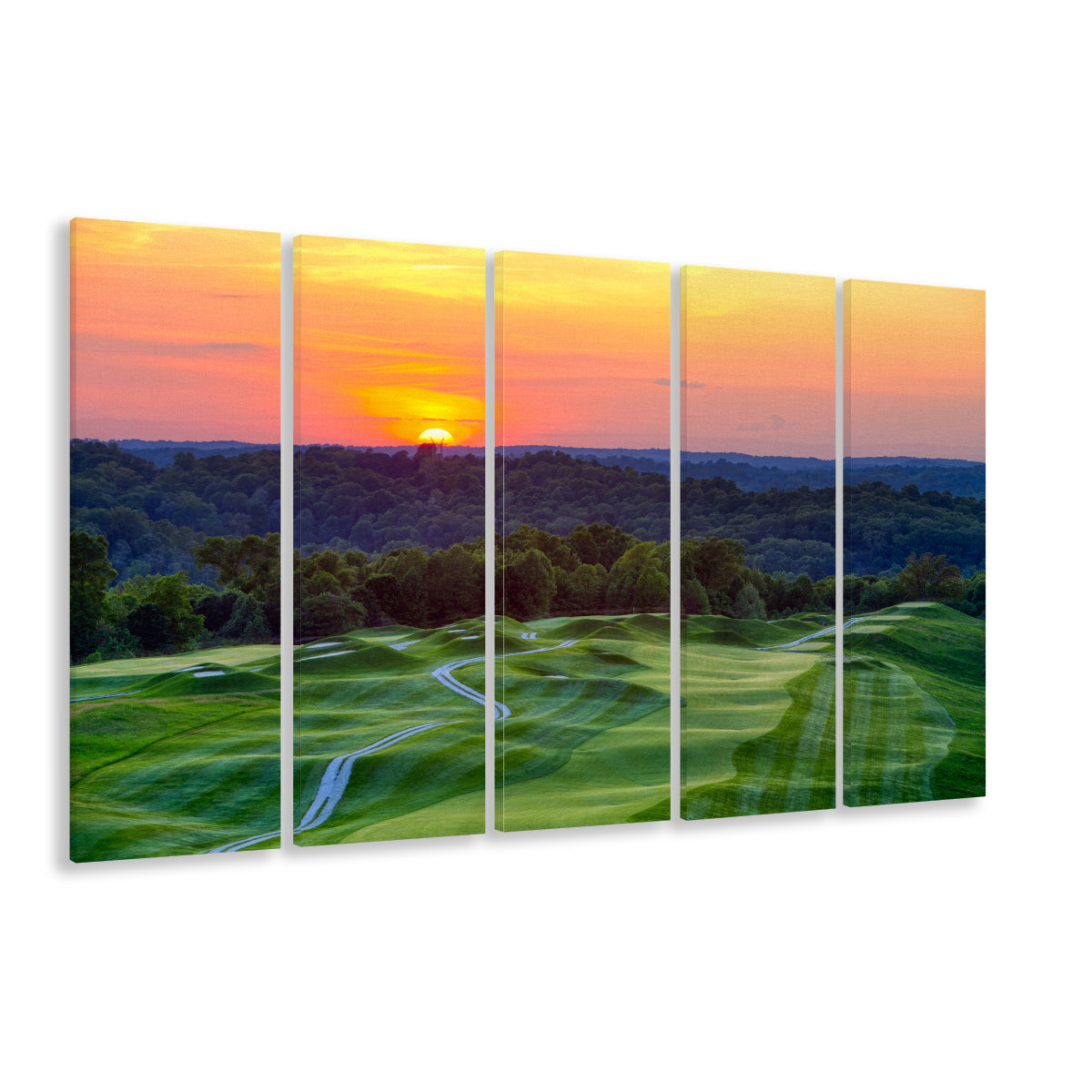 The Pete Dye Course At French Lick, Golf Art Print, Extra Large Canvas Print Wall Art