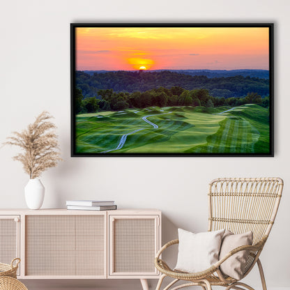 The Pete Dye Course At French Lick, Floating Framed Canvas Print Wall Art