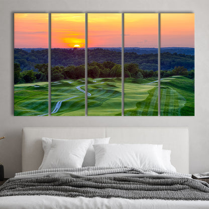 The Pete Dye Course At French Lick, Golf Art Print, Extra Large Canvas Print Wall Art