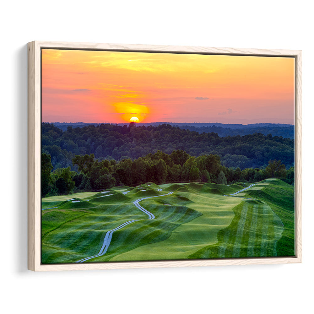 The Pete Dye Course At French Lick, Floating Framed Canvas Print Wall Art