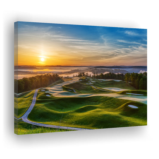 The Pete Dye Golf Course At French, Golf Art Print,Gifts Golf Lover