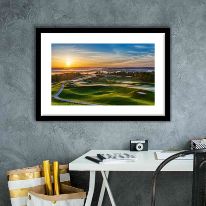 The Pete Dye Golf Course At French, Goft Art Print, Framed Art Print White Border Wall Decor