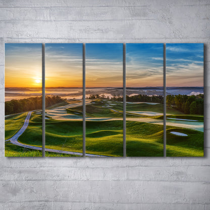 The Pete Dye Golf Course At French, Golf Art Print, Extra Large Canvas Print Wall Art