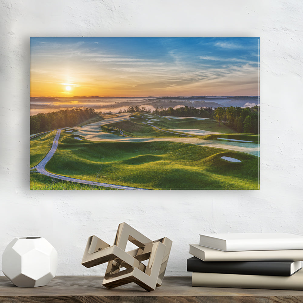 The Pete Dye Golf Course At French, Golf Art Print,Gifts Golf Lover