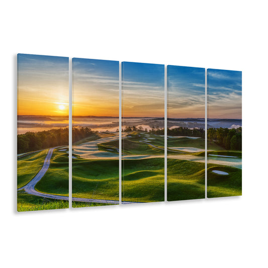 The Pete Dye Golf Course At French, Golf Art Print, Extra Large Canvas Print Wall Art