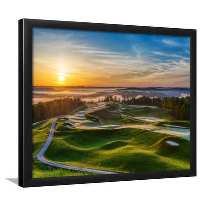The Pete Dye Golf Course At French, Framed Art Print Wall Decor, Picture Framed