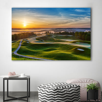 The Pete Dye Golf Course At French, Golf Art Print,Gifts Golf Lover
