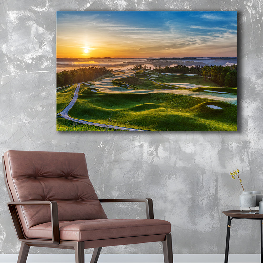 The Pete Dye Golf Course At French, Golf Art Print,Gifts Golf Lover