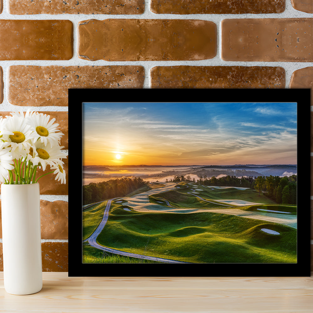 The Pete Dye Golf Course At French, Framed Art Print Wall Decor, Picture Framed
