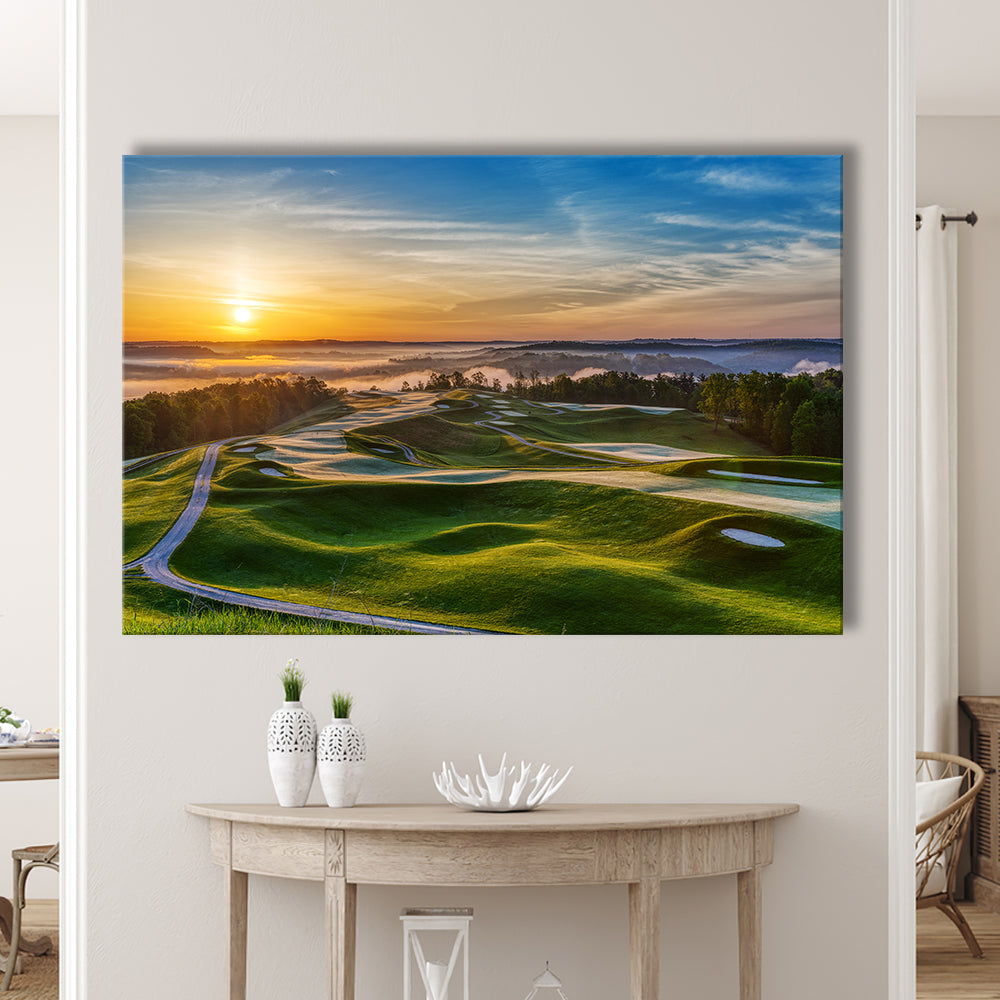 The Pete Dye Golf Course At French, Golf Art Print,Gifts Golf Lover
