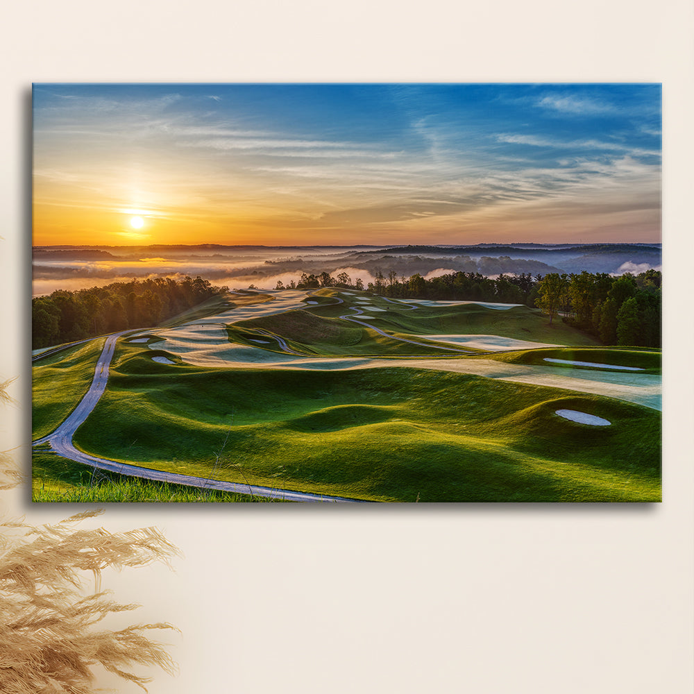 The Pete Dye Golf Course At French, Golf Art Print,Gifts Golf Lover