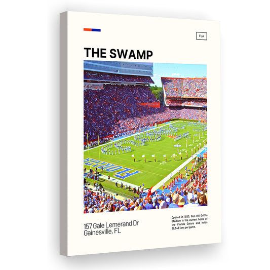 The Swamp Florida Gators Stadium Print, Florida Gators Stadium Canvas Art, Fan Gifts, Sport Art, Canvas Print Wall Art
