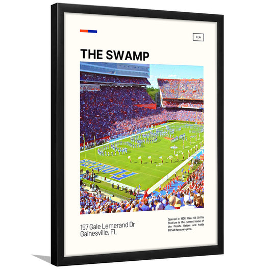 The Swamp Florida Gators Stadium Print, Florida Gators Stadium Art, Gifts for him, Sport Art, Framed Art Print Wall Decor