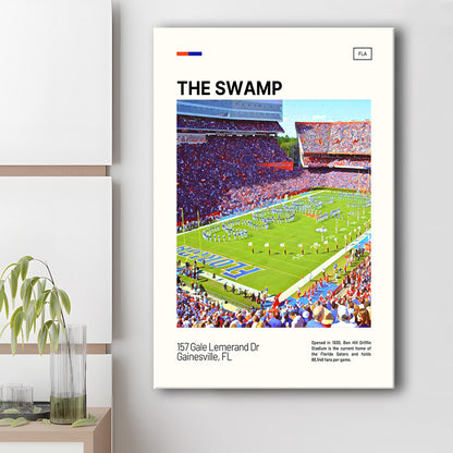 The Swamp Florida Gators Stadium Print, Florida Gators Stadium Canvas Art, Fan Gifts, Sport Art, Canvas Print Wall Art