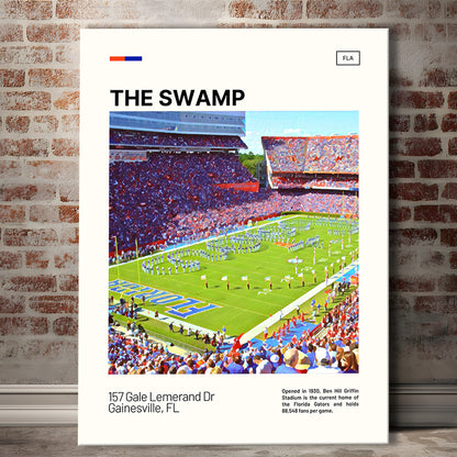 The Swamp Florida Gators Stadium Print, Florida Gators Stadium Canvas Art, Fan Gifts, Sport Art, Canvas Print Wall Art