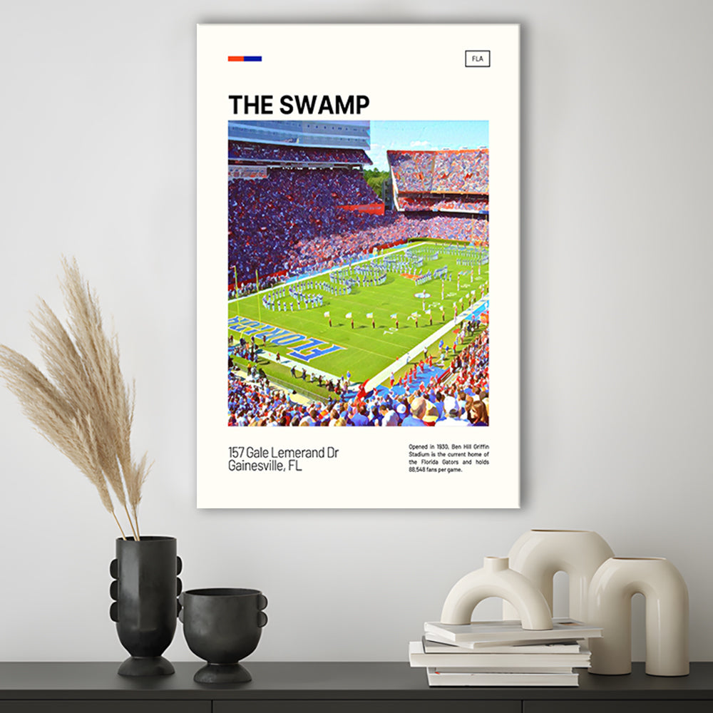 The Swamp Florida Gators Stadium Print, Florida Gators Stadium Canvas Art, Fan Gifts, Sport Art, Canvas Print Wall Art