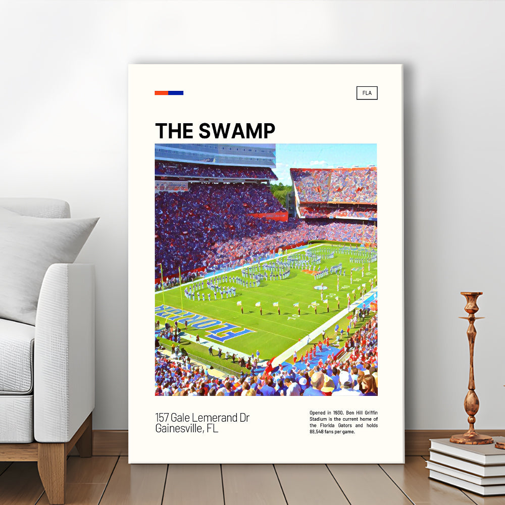The Swamp Florida Gators Stadium Print, Florida Gators Stadium Canvas Art, Fan Gifts, Sport Art, Canvas Print Wall Art