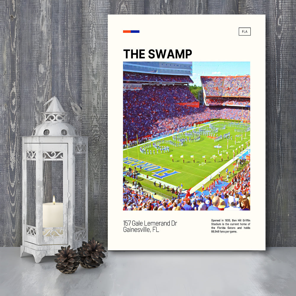 The Swamp Florida Gators Stadium Print, Florida Gators Stadium Canvas Art, Fan Gifts, Sport Art, Canvas Print Wall Art