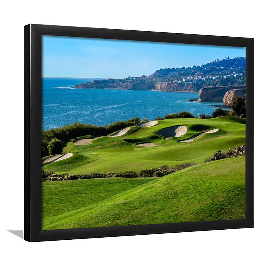 The Trump National Golf Course, In Rancho Palos Verdes California, Framed Art Print Wall Decor, Picture Framed