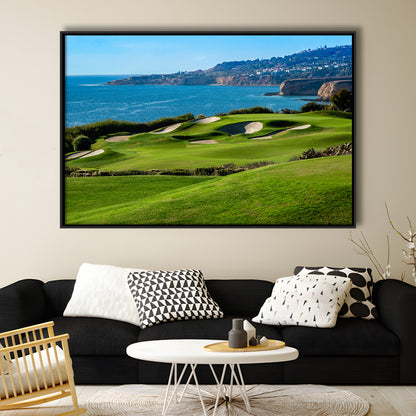 The Trump National Golf Course, In Rancho Palos Verdes California, Floating Framed Canvas Print Wall Art
