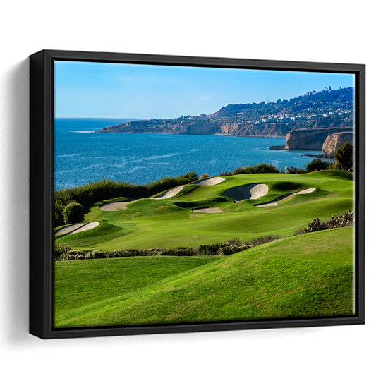 The Trump National Golf Course, In Rancho Palos Verdes California, Floating Framed Canvas Print Wall Art