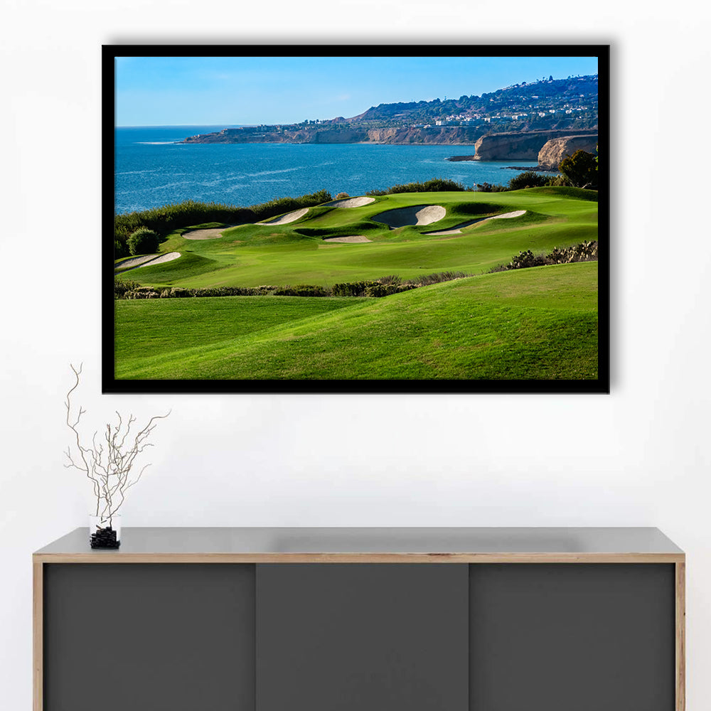 The Trump National Golf Course, In Rancho Palos Verdes California, Framed Art Print Wall Decor, Picture Framed