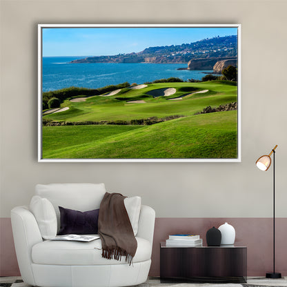 The Trump National Golf Course, In Rancho Palos Verdes California, Floating Framed Canvas Print Wall Art