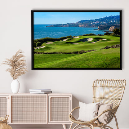 The Trump National Golf Course, In Rancho Palos Verdes California, Floating Framed Canvas Print Wall Art