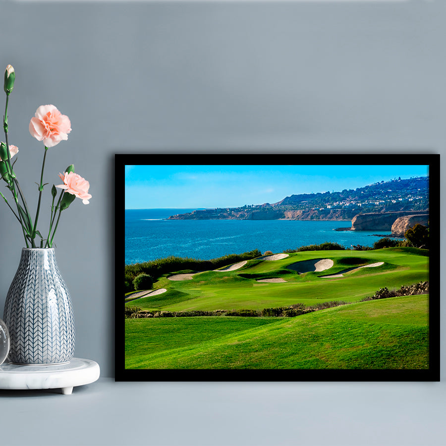 The Trump National Golf Course, In Rancho Palos Verdes California, Framed Art Print Wall Decor, Picture Framed