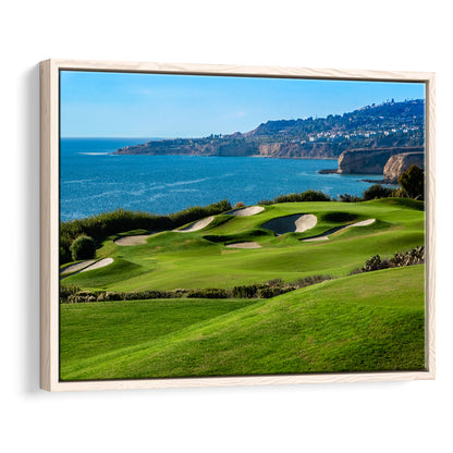 The Trump National Golf Course, In Rancho Palos Verdes California, Floating Framed Canvas Print Wall Art