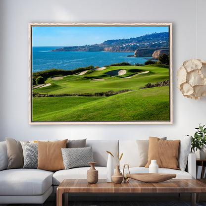The Trump National Golf Course, In Rancho Palos Verdes California, Floating Framed Canvas Print Wall Art