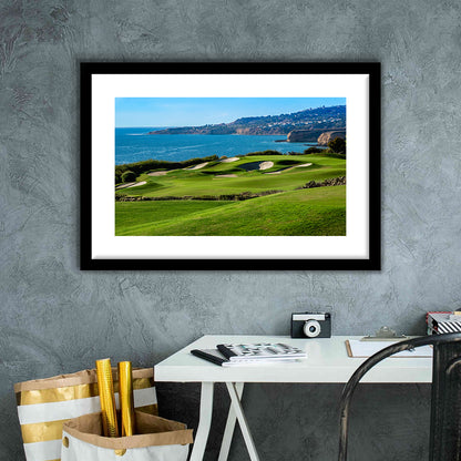 The Trump National Golf Course, In Rancho Palos Verdes California, Goft Art Print, Framed Art Print White Border Wall Decor