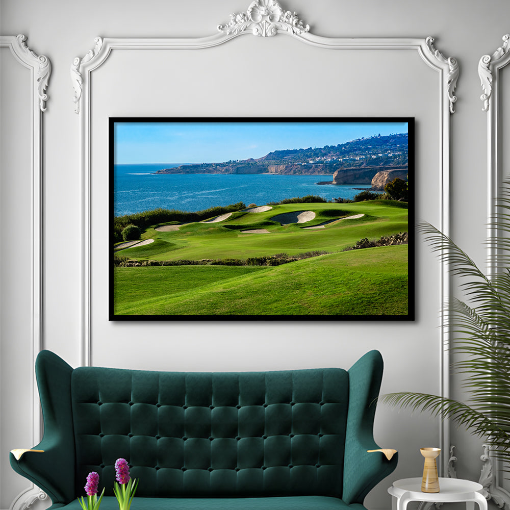The Trump National Golf Course, In Rancho Palos Verdes California, Framed Art Print Wall Decor, Picture Framed