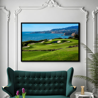 The Trump National Golf Course, In Rancho Palos Verdes California, Framed Art Print Wall Decor, Picture Framed