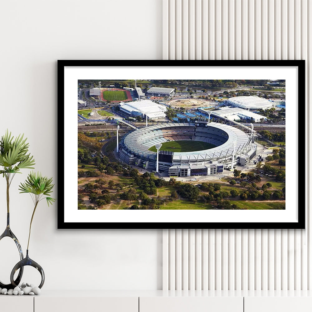 The Wanderers Stadium, Stadium Canvas, Sport Art, Gift for him, White Border Framed Art Print Wall Decor