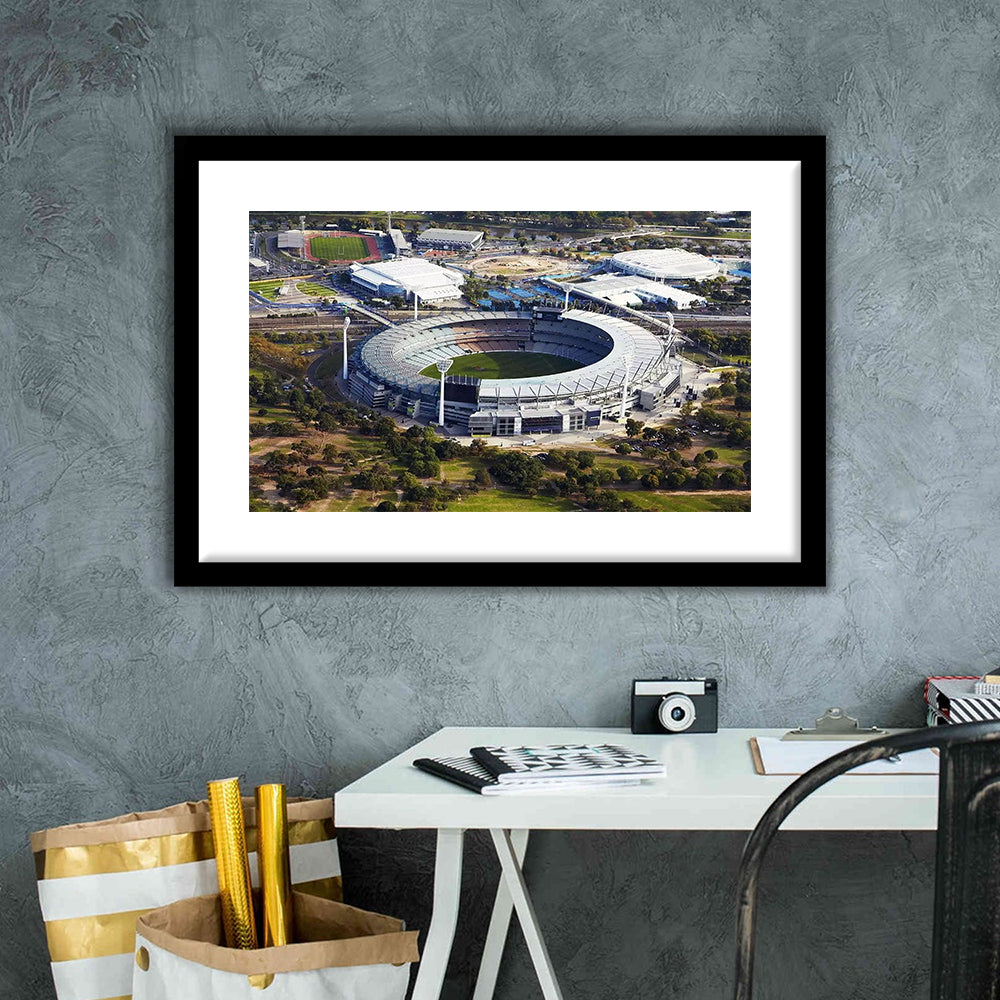 The Wanderers Stadium, Stadium Canvas, Sport Art, Gift for him, White Border Framed Art Print Wall Decor