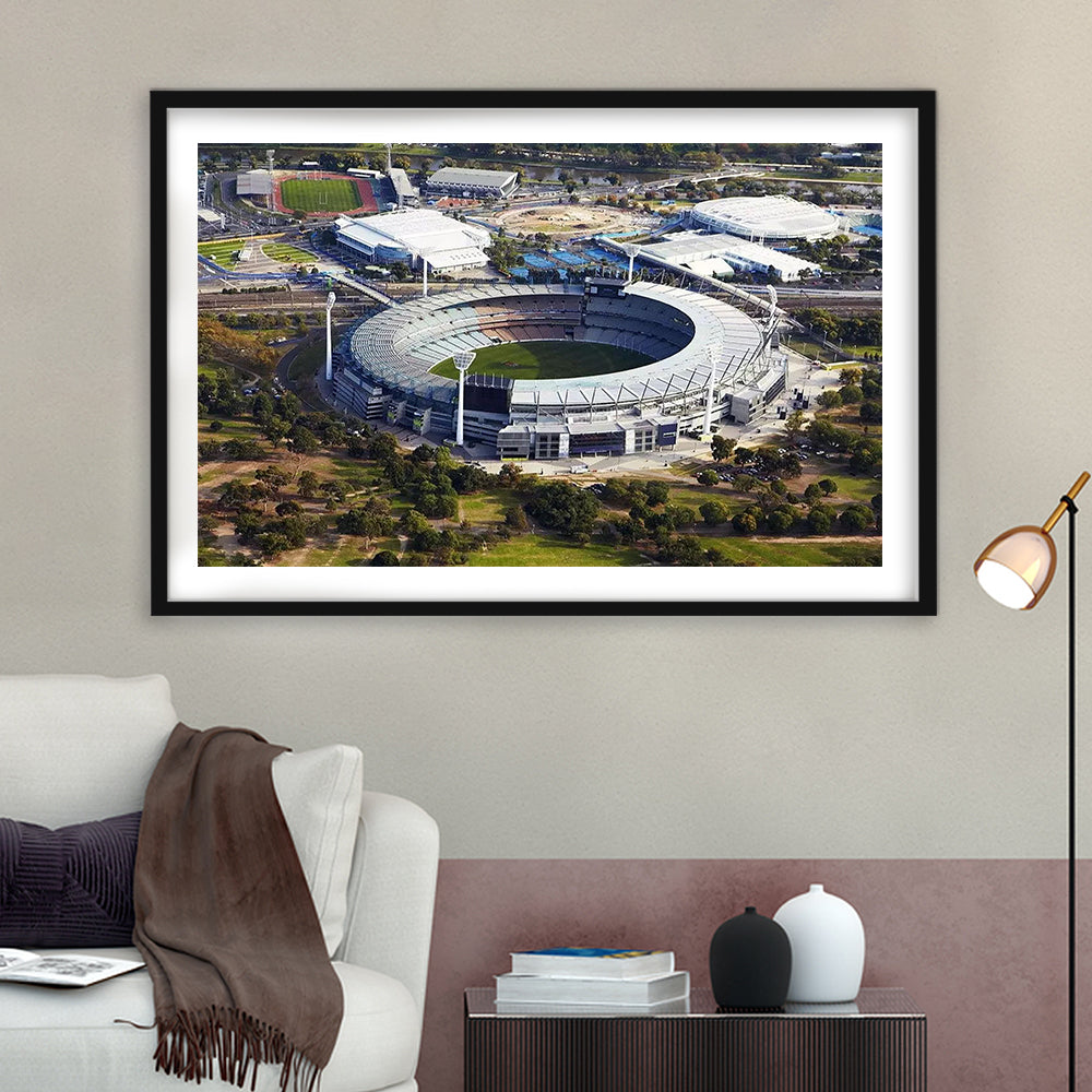 The Wanderers Stadium, Stadium Canvas, Sport Art, Gift for him, White Border Framed Art Print Wall Decor