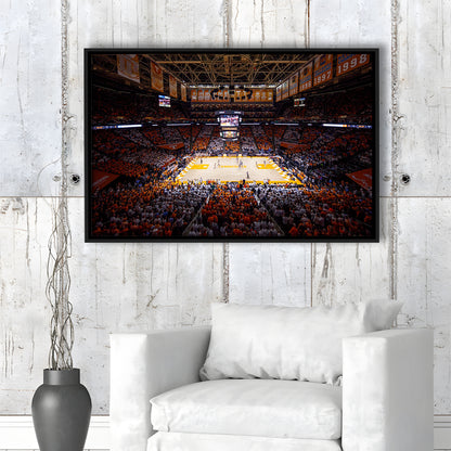 Thompson-Boling Arena, Stadium Canvas, Sport Art, Framed Canvas Print Wall Art, Floating Frame