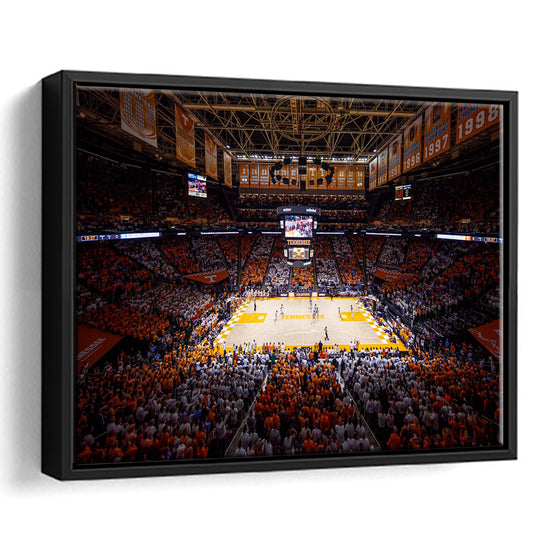 Thompson-Boling Arena, Stadium Canvas, Sport Art, Framed Canvas Print Wall Art, Floating Frame