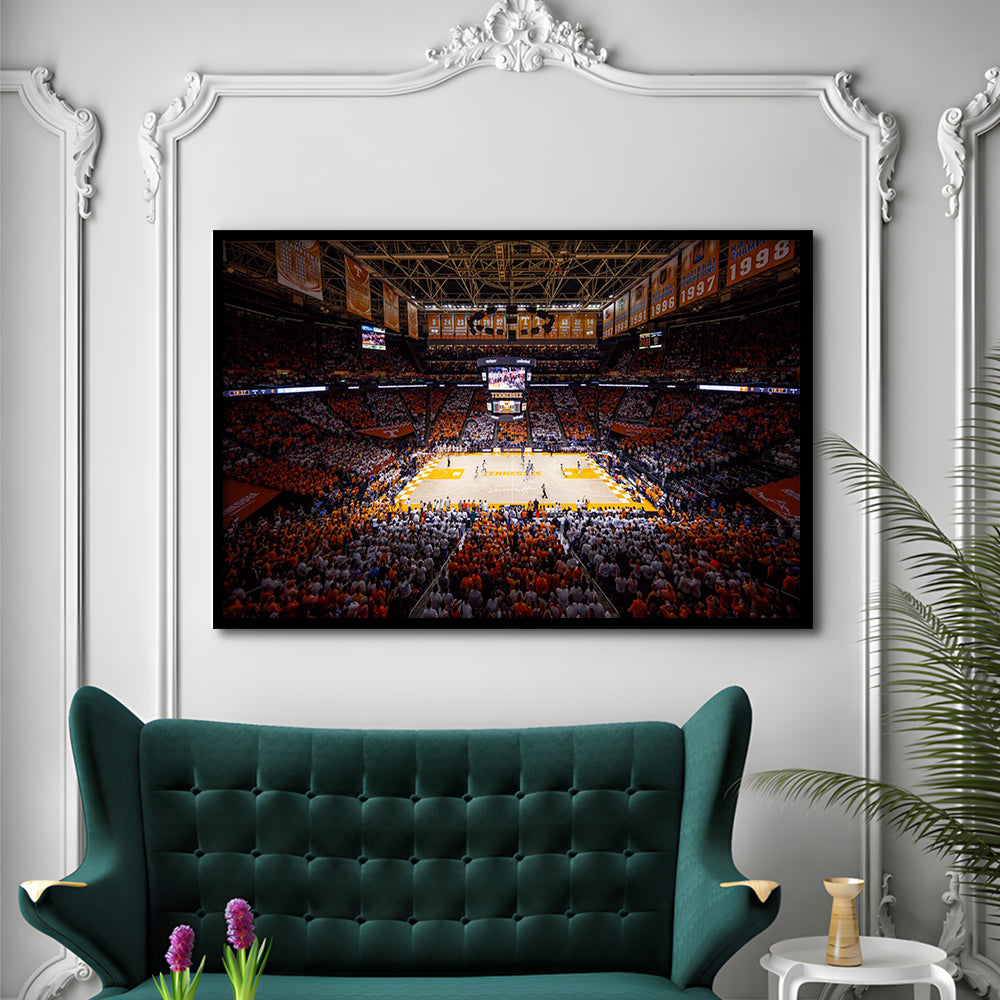 Thompson-Boling Arena, Stadium Canvas, Sport Art, Gift for him, Framed Art Print Wall Decor, Picture Framed