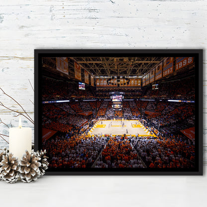 Thompson-Boling Arena, Stadium Canvas, Sport Art, Framed Canvas Print Wall Art, Floating Frame