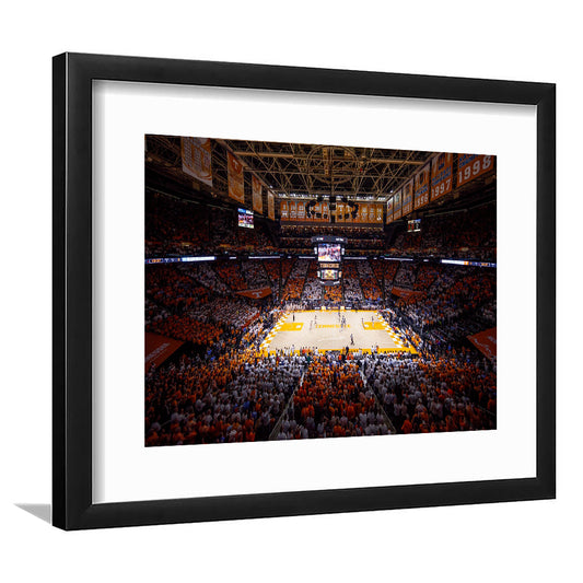 Thompson-Boling Arena, Stadium Canvas, Sport Art, Gift for him, White Border Framed Art Print Wall Decor