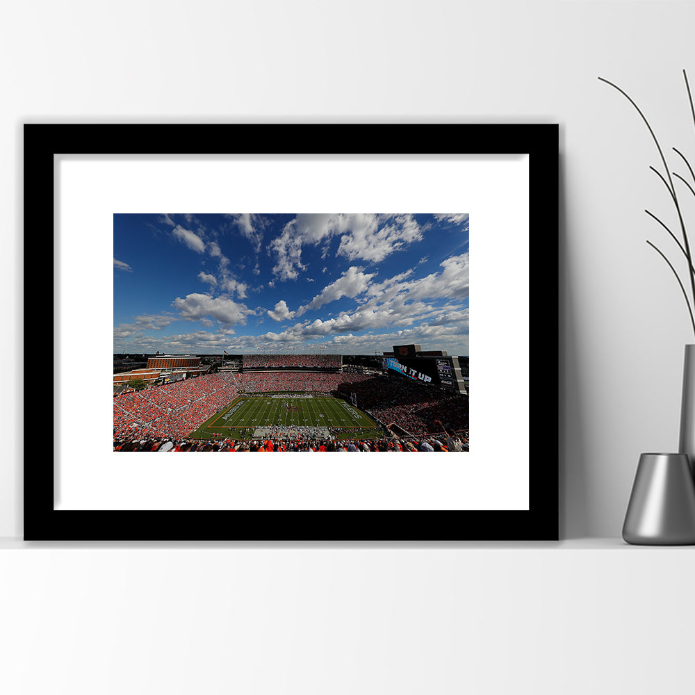 Thompson Stadium Arena, Stadium Canvas, Sport Art, Gift for him, White Border Framed Art Print Wall Decor
