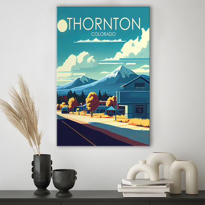 Thornton Colorado Retro Art Print, Thornton City Wall Art, Canvas Print, Painting Canvas, Living Room Decor