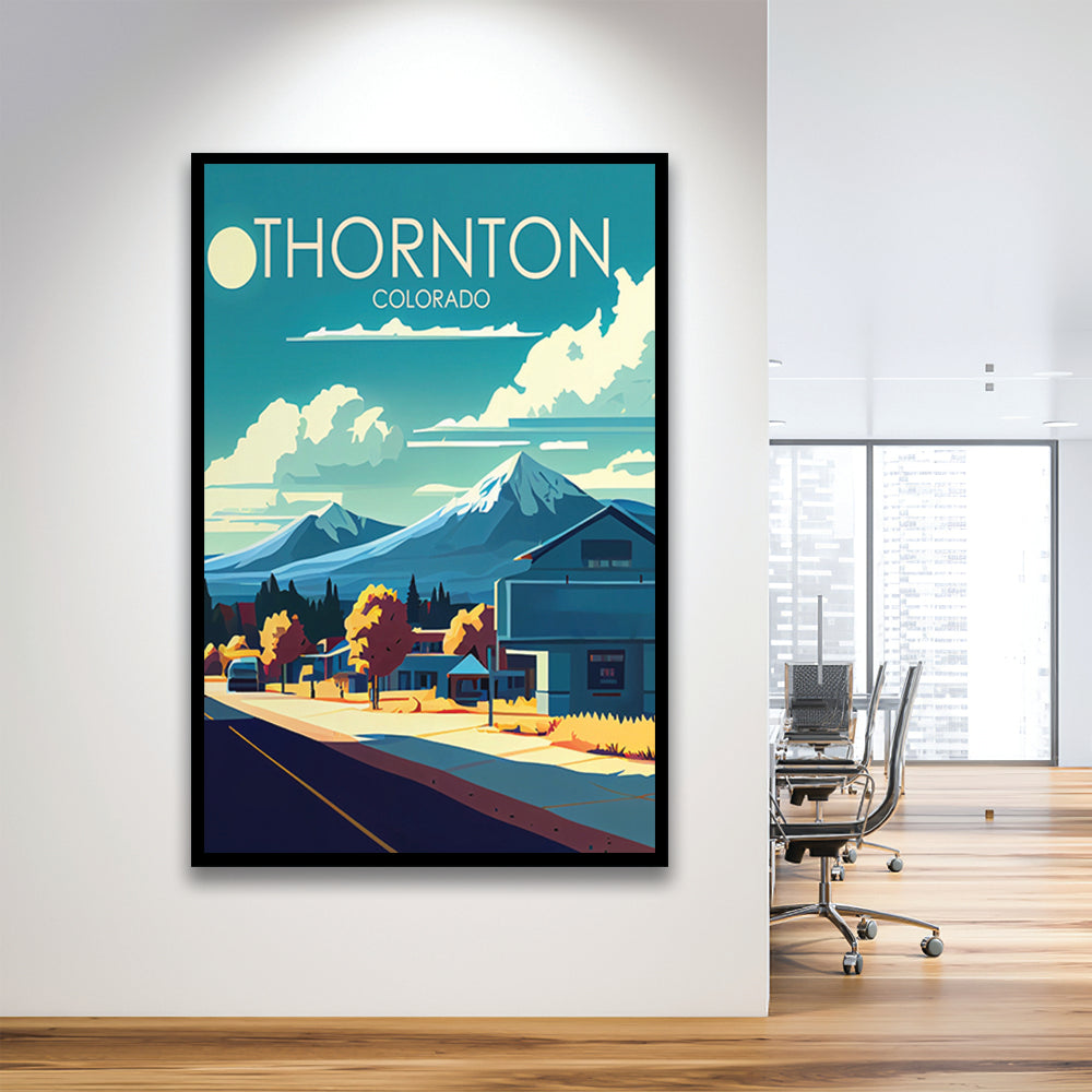 Thornton Colorado Retro Art Print, Thornton City Wall Art, Framed Art Print, Picture Framed, Painting Art